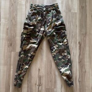 Refuge Green and Brown Jogger Track Pants